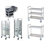 Service Trolley Factory - 3 Tiers Food Distribution Wine Liquor Cart