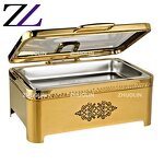 Chafing Dish Manufacturer - 2025 Luxury Gold Arabic Square Design