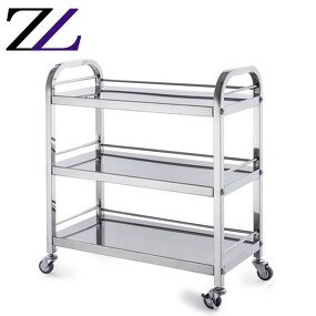 Service Trolley Factory - 3 Tiers Food Distribution Wine Liquor Cart