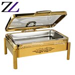 Chafing Dish Manufacturer - Heavy Duty Arabic Style Gold Carved Set