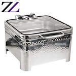 Buffet Warmer Set Supplier - Silver Gold Hammered Induction Banquet