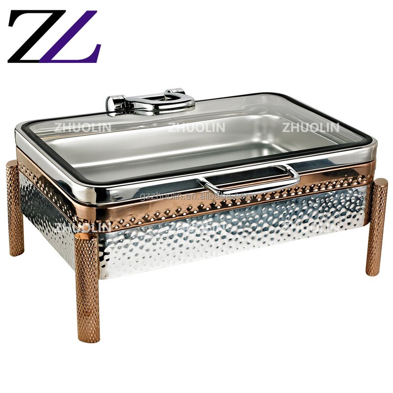 Chafing Dish Factory - Hydraulic Hammered Copper Wedding Buffet Set