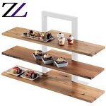 Buffet Display Unit Factory - Square Wooden Waffle Dessert Risers