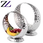 Fruit Bowl Supplier - Saudi Arabic Round Moon Hammered Tray Bowl