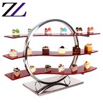 Buffet Display Risers Manufacturer - Gold Dessert Serving Square Risers