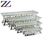 Buffet Display Stand Factory - Steel Elevation Riser Glass Platters Set