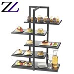 Wooden Buffet Stand Factory - 3 Tier Triangle Wooden Food Presentation