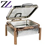 Chafing Dish Factory - Rectangle Copper Orchid Wedding Buffet Set