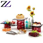 Cake Display Stand Manufacturer - Ceramic Round Plates 3 Tier Tea Stand