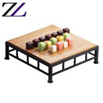 Beverage Cooler Display Supplier - Rectangular Stainless Steel Wood Ice