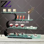 Food Stand Manufacturer - 4-Tier Rose Gold Copper Glass Platters