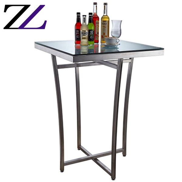 Buffet Table Supplier - Square Steel Stent Wine Table with Light