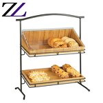 Wooden Buffet Stand Factory - 3 Tier Triangle Wooden Food Presentation
