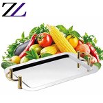 Cafeteria Tray Factory - Mirror Stainless Steel Dessert Display Tray