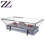 Food Display Stand Factory - Led Acrylic Seafood Ice Display Table