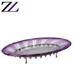 Glass Plates Supplier - Round Purple Eco Plates Kitchen Dinner Set