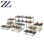 Cake Stand Factory - Black Square Oblong Gold Wedding Event