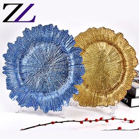 Charger Plate Manufacturer - Creative Texture Gold Charging Plates Set