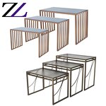 Buffet Table Manufacturer - Granite Mirror Tempered Glass Console