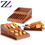 Wooden Display Rack Supplier - Sapele Wood Buffet Bread Display Stand