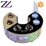 Induction Buffet Table Factory - Marble Top U Shaped Led Lighted