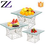 Dessert Display Stand Supplier - Gold 3 Tier Birdcage Cupcake Catering