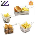 Wire Mesh Basket Manufacturer - Potato Chip Paper Cone Mini Fry Basket