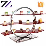 Dessert Display Stand Factory - Rectangular Glass 3 Tier Serving Platter
