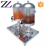 Juice Dispenser Manufacturer - 2-Tank Gold Glass Cold Drink Machine