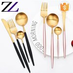 Flatware Set Manufacturer - Matte Antique Brass Blue Handle Cutlery