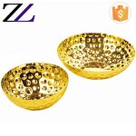 Copper Plate Factory - Arabic Rose Gold Brass Hammered Fruit Plate