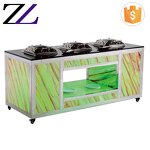 Induction Buffet Table Factory - Marble Top U Shaped Led Lighted