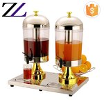 Beverage Dispenser Factory - 2 Tank Gold Plastic Refrigerated Juice