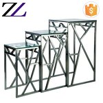 Buffet Table Factory - Tempered Glass Top Stainless Steel Mirrored