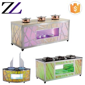 Buffet Station Equipment Supplier - Italian Led Induction Cooking Centre Table