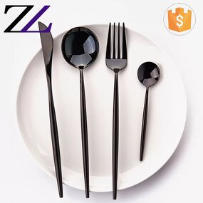 Cutlery Set Factory - Luxury Black 18/10 Stainless Steel Flatware