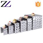 Buffet Server Factory - Hammered Stainless Steel Elevation Display Stand