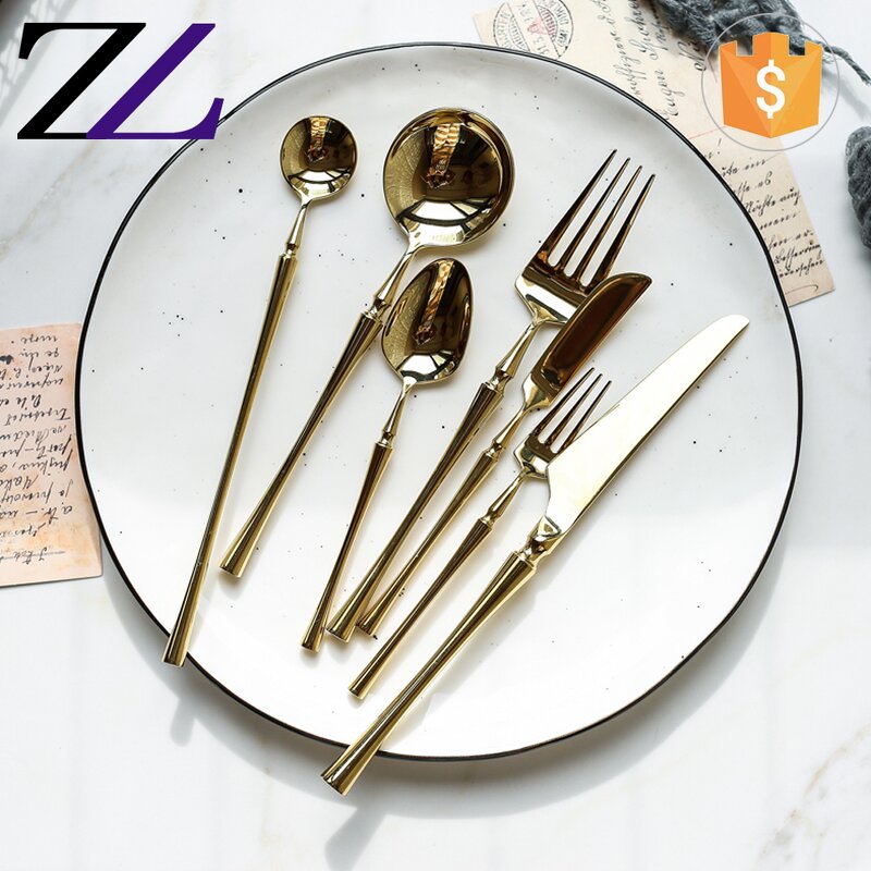 Cutlery Set Supplier - Wholesale Gold Plated Stainless Steel Wedding