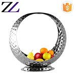 Serving Bowl Factory - Silver Plated Hammered Stainless Steel Fruit