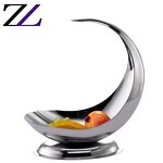 Fruit Bowl Factory - Half Moon Mirror Polished German Silver Bowl