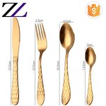 Flatware Set Manufacturer - Mirror Polished Hammered Rose Gold Cutlery