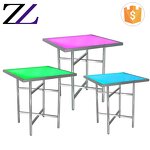 Buffet Table Manufacturer - Stainless Steel Frame Glass Top Led Bar