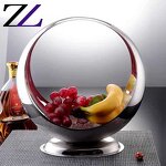 Fruit Bowl Manufacturer - Handmade Brass Antique Half Moon with Stand