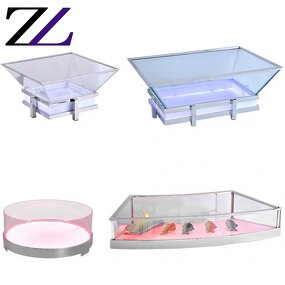 Acrylic Food Display Factory - Led Light Fruit Vegetable Seafood Stand