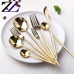 Flatware Set Factory - 24pcs Gold Plated Stainless Steel Cutlery