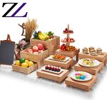 Wooden Buffet Stand Supplier - Beech Wooden Elevation Serving Risers Set