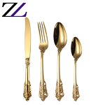 Flatware Set Factory - 24pcs Gold Plated Stainless Steel Cutlery