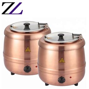 Soup Warmer Pot Supplier - Electric Insulated Rose Gold Hot Pot
