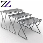 Buffet Display Table Manufacturer - Round Mirrored Glass Banquet Restaurant