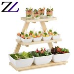 Food Display Holder Factory - Tree Shape Black Stainless Steel Cone